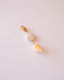 Charm perle d'eau douce plate et coquillage