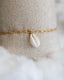 Bracelet chaine et Cauri acier inoxydable
