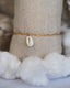 Bracelet chaine et Cauri acier inoxydable