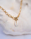 Collier grosse maille et cauris acier inoxydable