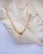 Collier grosse maille et cauris acier inoxydable