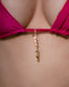 Charm hippocampe et perles d'eau douce rose