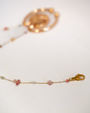 Chaine de maillot paillettes de quartz et citrine