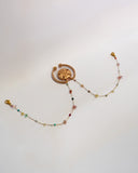 Chaine de maillot paillettes de quartz et citrine