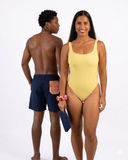 [Coffret H/F] Jenna Jaune + Boardshort Bleu