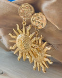boucle oreille Sol dorée bijou artisanal Jubai Swimwear Guadeloupe
