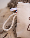 Jubai brown glitter beach clutch