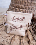 Jubai brown glitter beach clutch