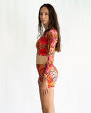 haut Julia Instinct Tropical vue dos détail couture Jubai Swimwear Guadeloupe
