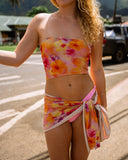 paréo cover up vue détail imprimé Jubai Swimwear Guadeloupe