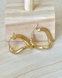boucle oreille twist dorée bijou artisanal Jubai Swimwear Guadeloupe
